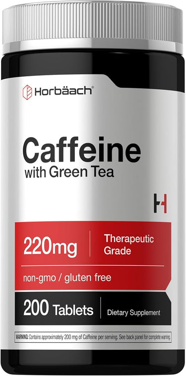 View 1 Pastillas de Cafeína 200mg | con Té Verde | 200 Tabletas