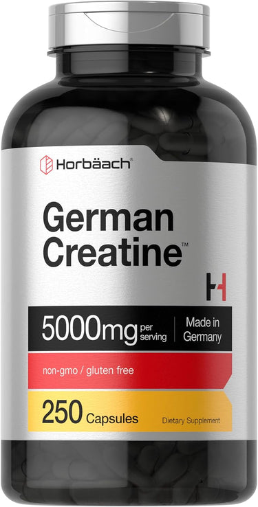 Horbaach German Creatine supplement bottle with label