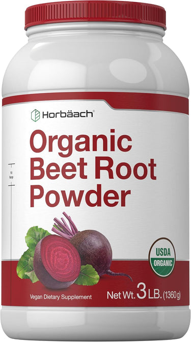 View 1 USDA Organic Beet Root Powder, Vegan Dietary Supplement, 3 LB (1360g), supports health.