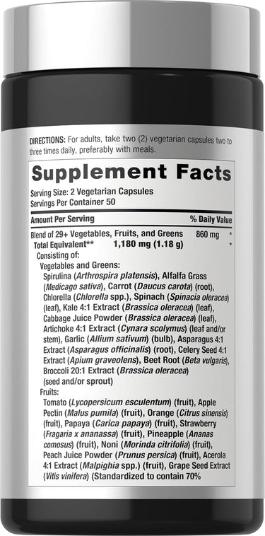 View 2 Fruits and Veggies Supplement | 100 Capsules