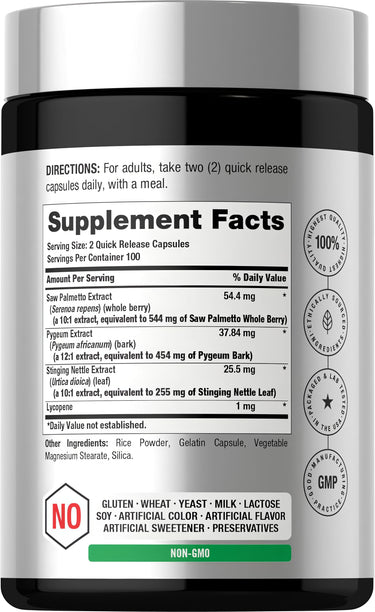 View 2 Prostate Support Complex with 200 quick-release capsules.
