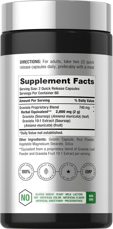 View 2 Graviola Extract | 120 Capsules