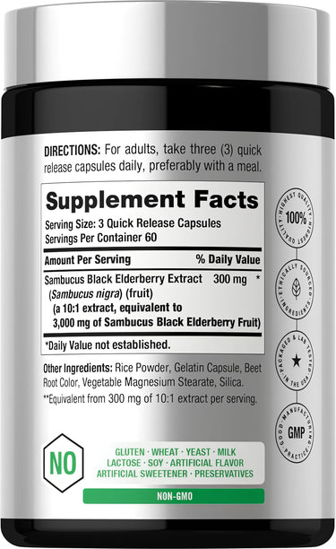 View 2 Black Elderberry | 180 Capsules