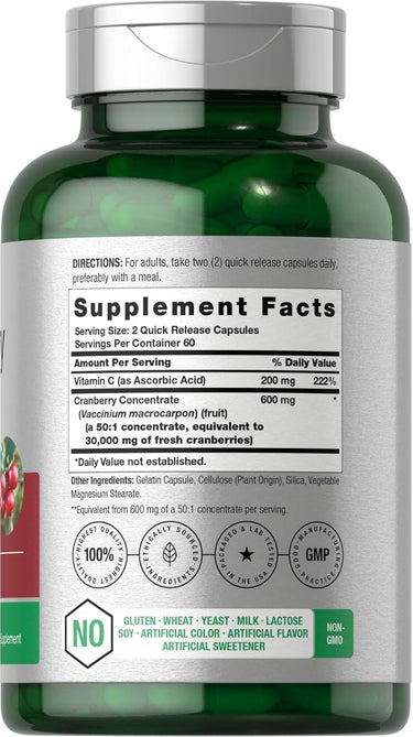 Green supplement bottle with label showing 'Supplement Facts' on a white background
