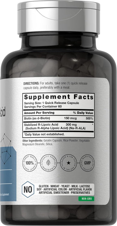 View 2 R-Lipoic Acid 300mg Stabilized | 60 Capsules
