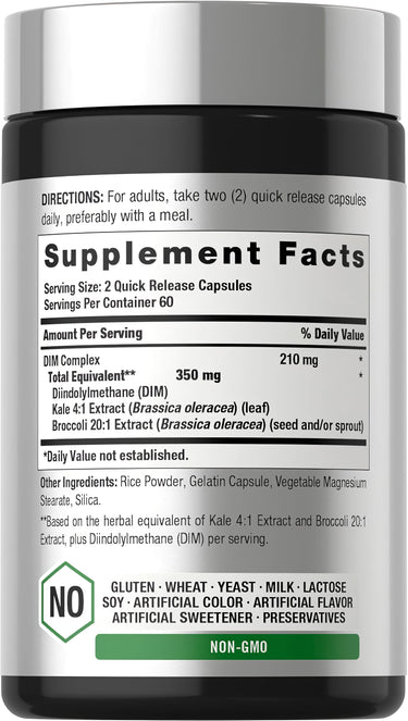 View 2 Horbaach DIM 350 mg Complex includes 120 capsules.