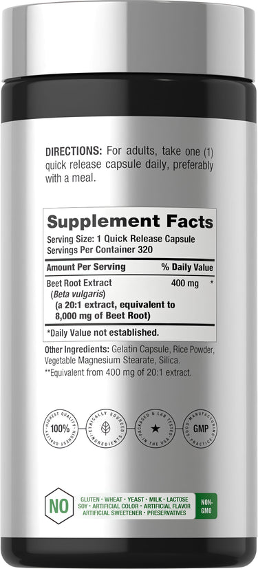 View 2 Beet Root Extract | 320 Capsules