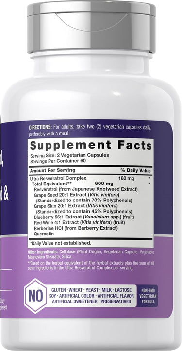 Supplement bottle with purple label displaying 'Supplement Facts' on a white background