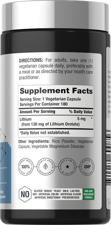 View 2 Lithium Orotate 130mg | 180 Capsules
