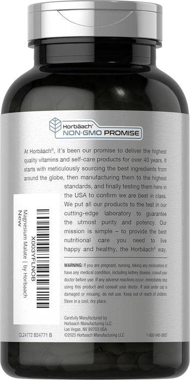 View 3 Magnesium Malate 1800mg per serving | 250 Caplets