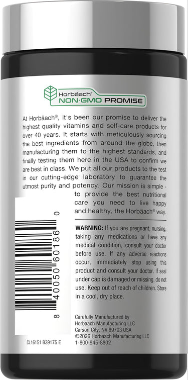 View 3 Horbäach CL Cordyceps Sinensis supplement contains 2000 mg per serving with 200 capsules in total.