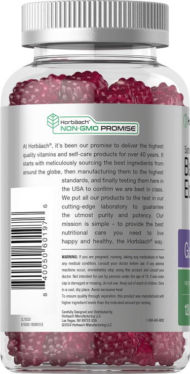 Bottle of vitamins with label showing branding and text.