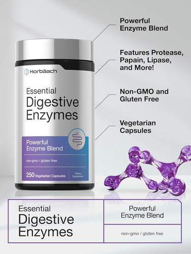 View 4 Enzymes Digestives Essentielles | 250 Capsules