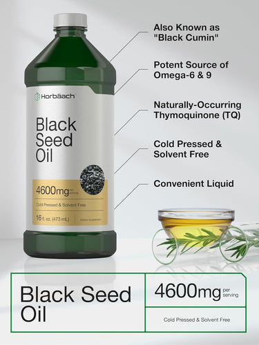 View 4 Schwarzkümmelöl 4600 mg pro Portion | 16oz Flüssigkeit