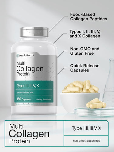 View 4 Proteína de Colágeno Múltiple 2000 mg por porción | 180 Cápsulas