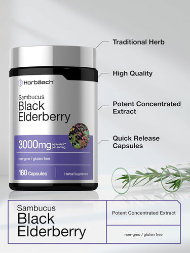 View 4 Black Elderberry | 180 Capsules