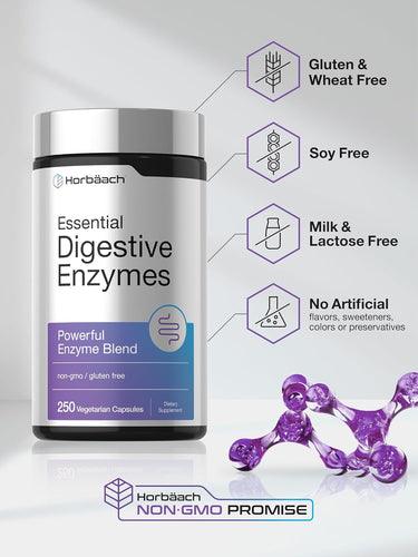View 5 Enzymes Digestives Essentielles | 250 Capsules