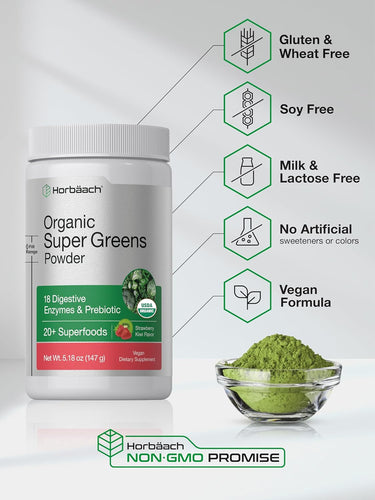 View 5 Organic Greens Powder | 5.18 oz