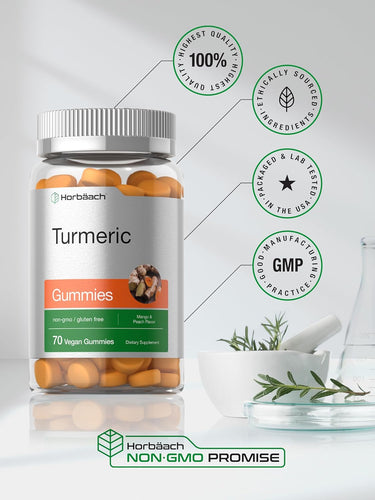 Curcuma avec Gingembre | 70 Gummies
