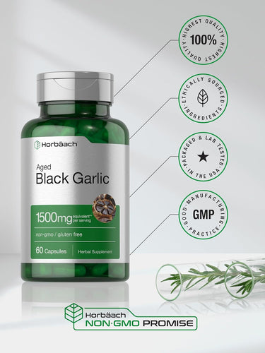 Black Garlic 1500mg per serving | 60 Capsules