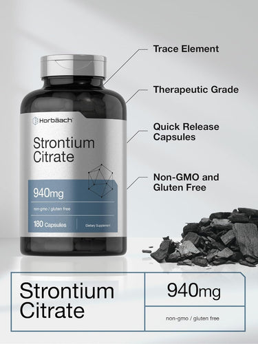 Strontium Citrate 940mg | 180 Capsules