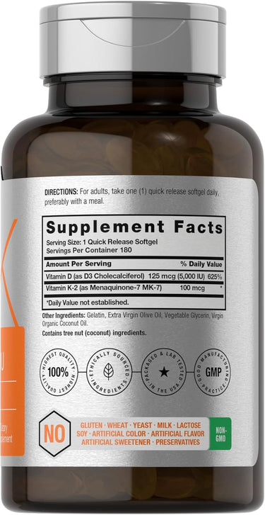 Supplement bottle with label showing 'Supplement Facts' and various certification logos.