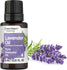 A bottle of Horbaach Essentials Lavender Oil with a label showing the product name and a lavender plant in the background.