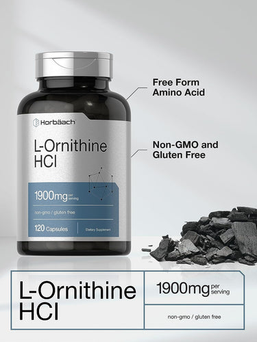 View 6 L-Ornithine 1900mg per serving | 120 Capsules
