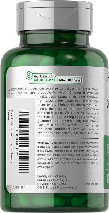 Extrait d'écorce de pin 1500mg | 120 Capsules