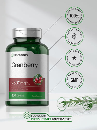 Arándano 4800 mg por porción | 300 cápsulas blandas