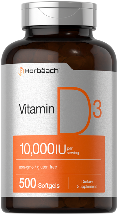 Horbaach Vitamin D3 supplement bottle with label