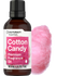 Bottle of Horbaach Cotton Candy fragrance oil with a pink cotton candy puff on a white background