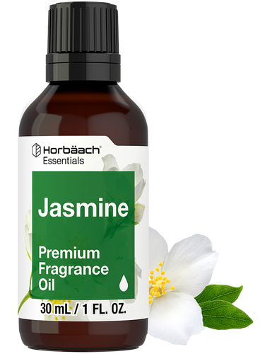 View 1 Bottle of Jasmine premium fragrance oil with a white background