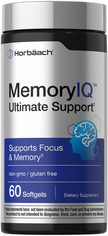 View 1 Memory IQ Brain Support Supplement | 60 Softgels