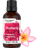 Horbaach Plumeria fragrance oil bottle with a pink flower on a white background