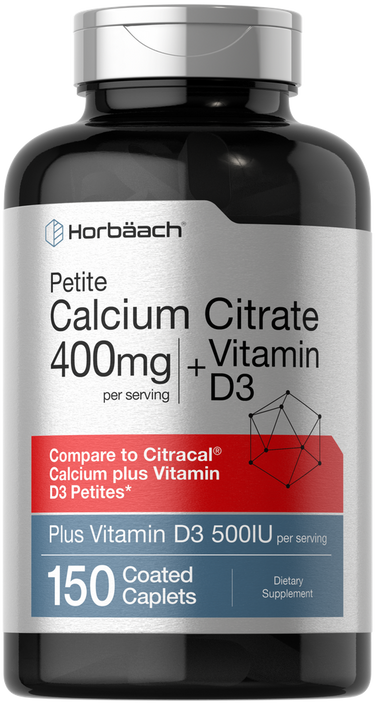 View 1 Horbaach Calcium Citrate supplement bottle with label