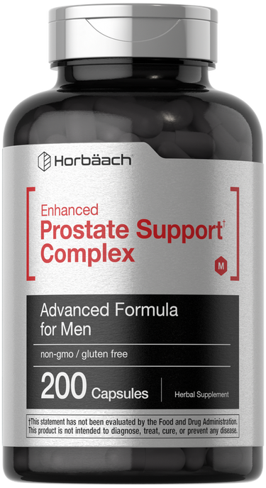 View 1 Horbaach Enhanced Prostate Support Complex supplement bottle on a white background