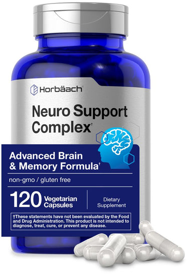 Horbaach Neuro Support Complex supplement bottle with capsules on a white background