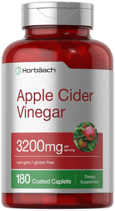 View 1 Horbaach Apple Cider Vinegar supplement bottle on a white background