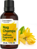 view 1 Horbaach Nag Champa fragrance oil bottle with yellow flowers on a white background