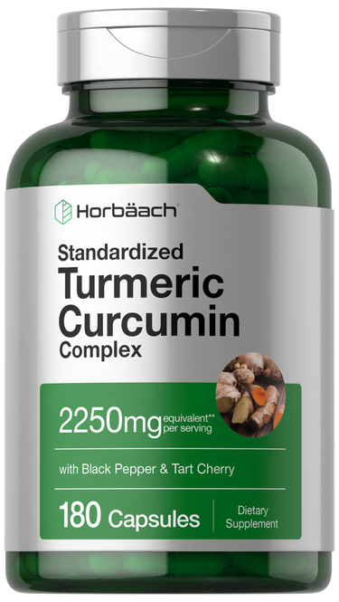 View 1 Horbaach Turmeric Curcumin Complex supplement bottle on a white background