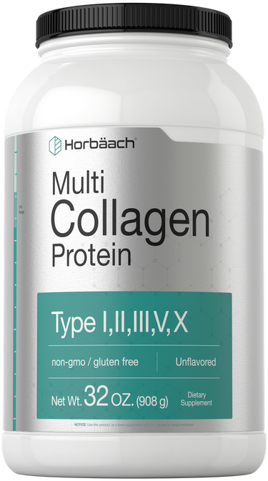 Harbäach Multi Collagen Protein container on a white background