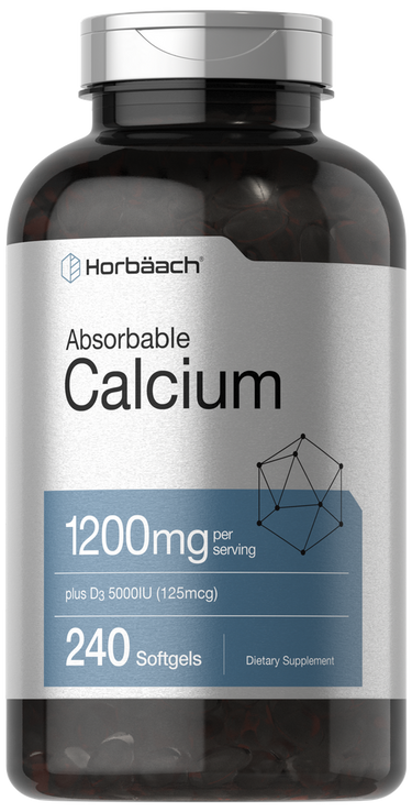 View 1 Horbaach Absorbable Calcium supplement bottle on a white background