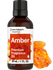 view 1 Bottle of Amber premium fragrance oil with a white label on a white background