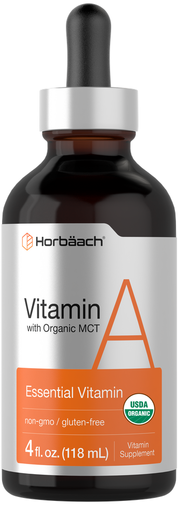 View 1 Horbaach Vitamin A with Organic MCT bottle on a white background