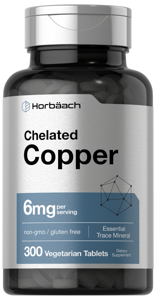 Copper Chelated 6mg per serving | 300 Tablets