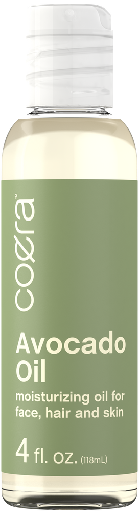 Cozra Avocado Oil bottle with green label on a white background