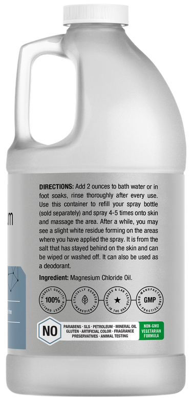 View 2 Bottle with label containing directions and product information on a white background