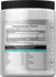 Supplement container with detailed nutritional information and amino acid profile.