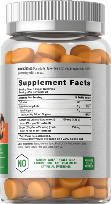View 2 Supplement bottle with orange gummies and label